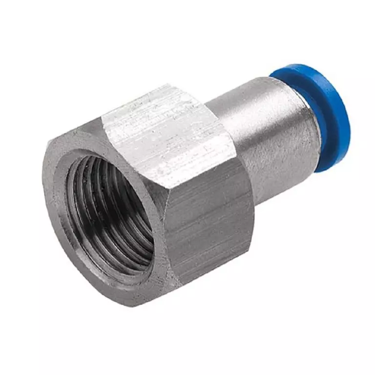 Цанговый разъем F, с уплотнением, металличекий корпус (F1/8" 4 мм)