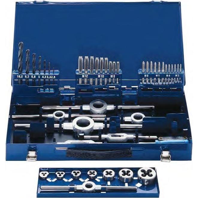 Набор метчиков и плашек SO STM15S M3-M12 HSSG Spibo 2