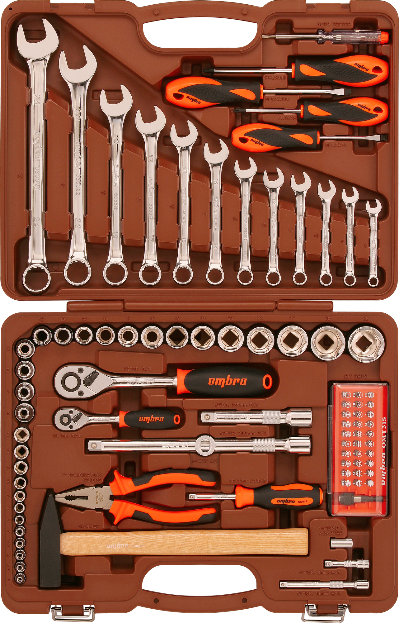 Набор инструмента универсальный 1/4", 1/2"DR, 88 предметов 2