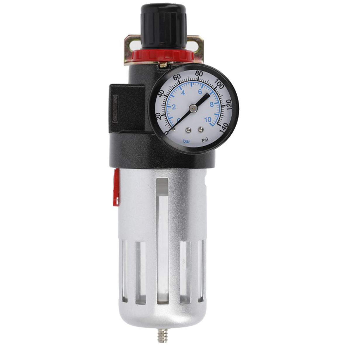 Фильтр- регулятор с манометром пневматический 1/4", 9 бар/135 PSI 2