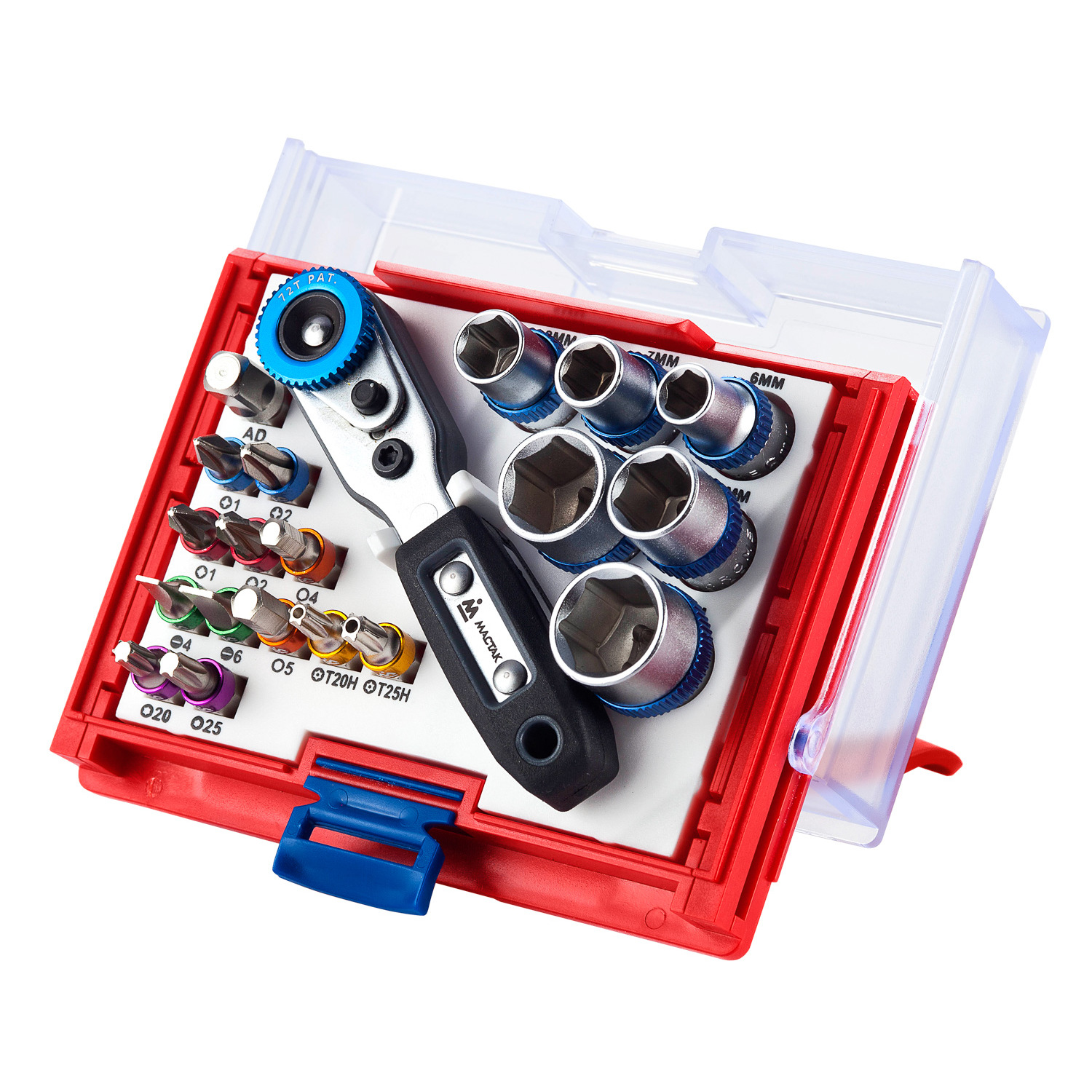 Набор вставок (бит) 1/4;, TORX, HEX, PZ, PH, SLOT, 20 предметов МАСТАК 058-10020C 2