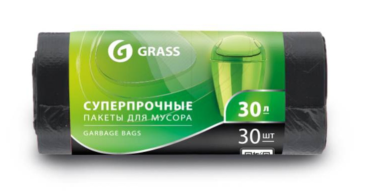 Мешок для мусора ПНД в рулоне 30л. 55*46 10 мкр., черный 2