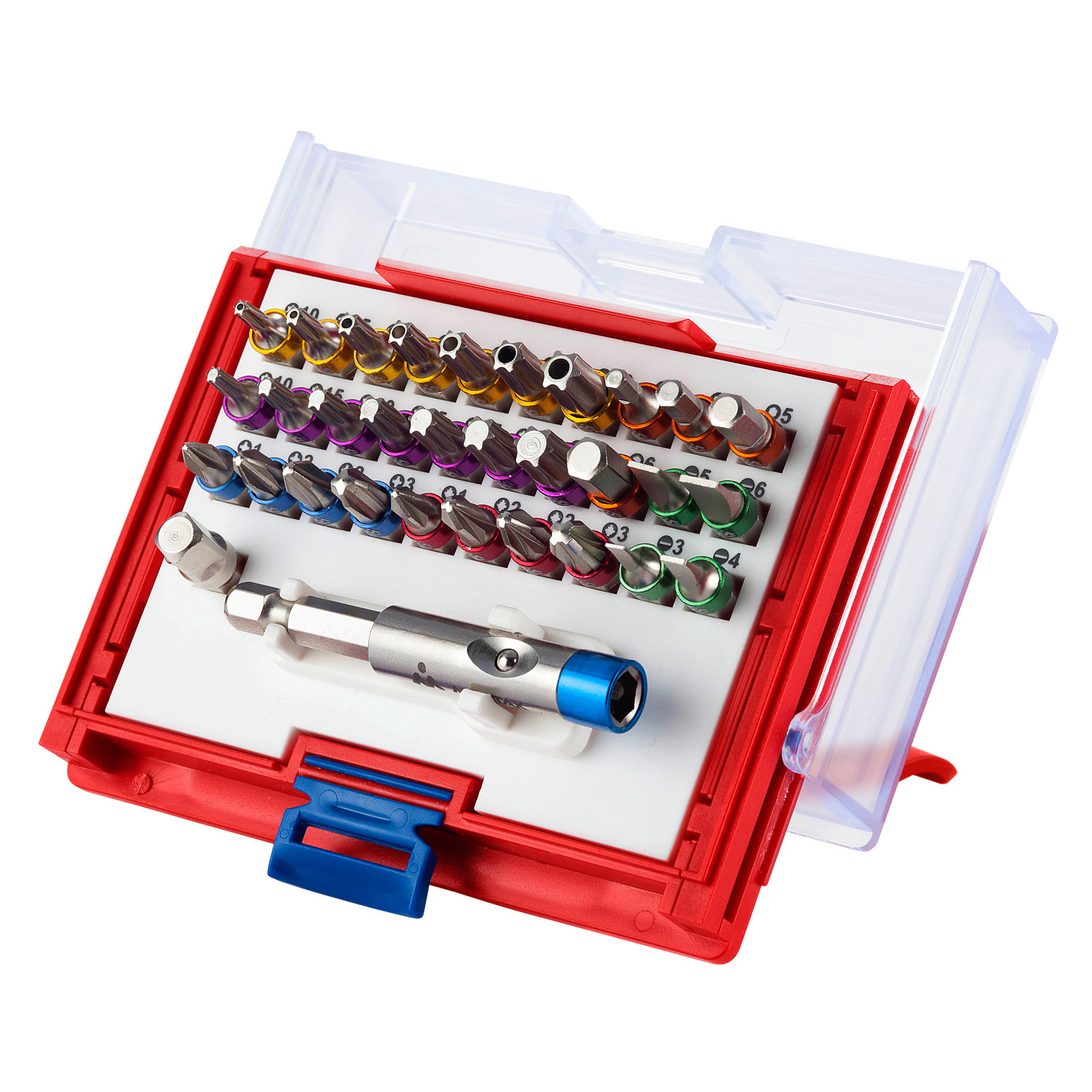 Набор вставок (бит) 1/4", TORX, HEX, PZ, PH, SLOT, 32 предмета  2