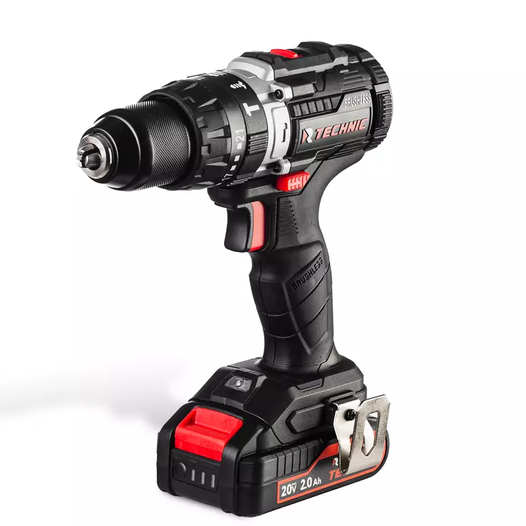Дрель-шуруповерт ударная аккумуляторная TECHNIC 13 мм, 20В, 2*2Ач, 40Нм 2