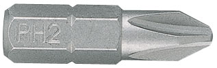 Вставка (бита) торцевая 1/4;, Phillips, PH1, L = 25 мм KING TONY 102501P 2