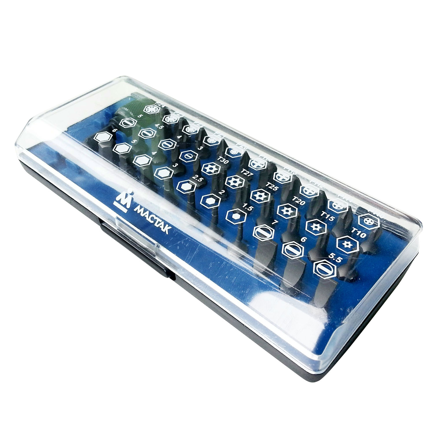Набор вставок (бит) 1/4;, TORX, HEX, PZ, PH, SLOT, 31 предмет МАСТАК 058-00031C 2