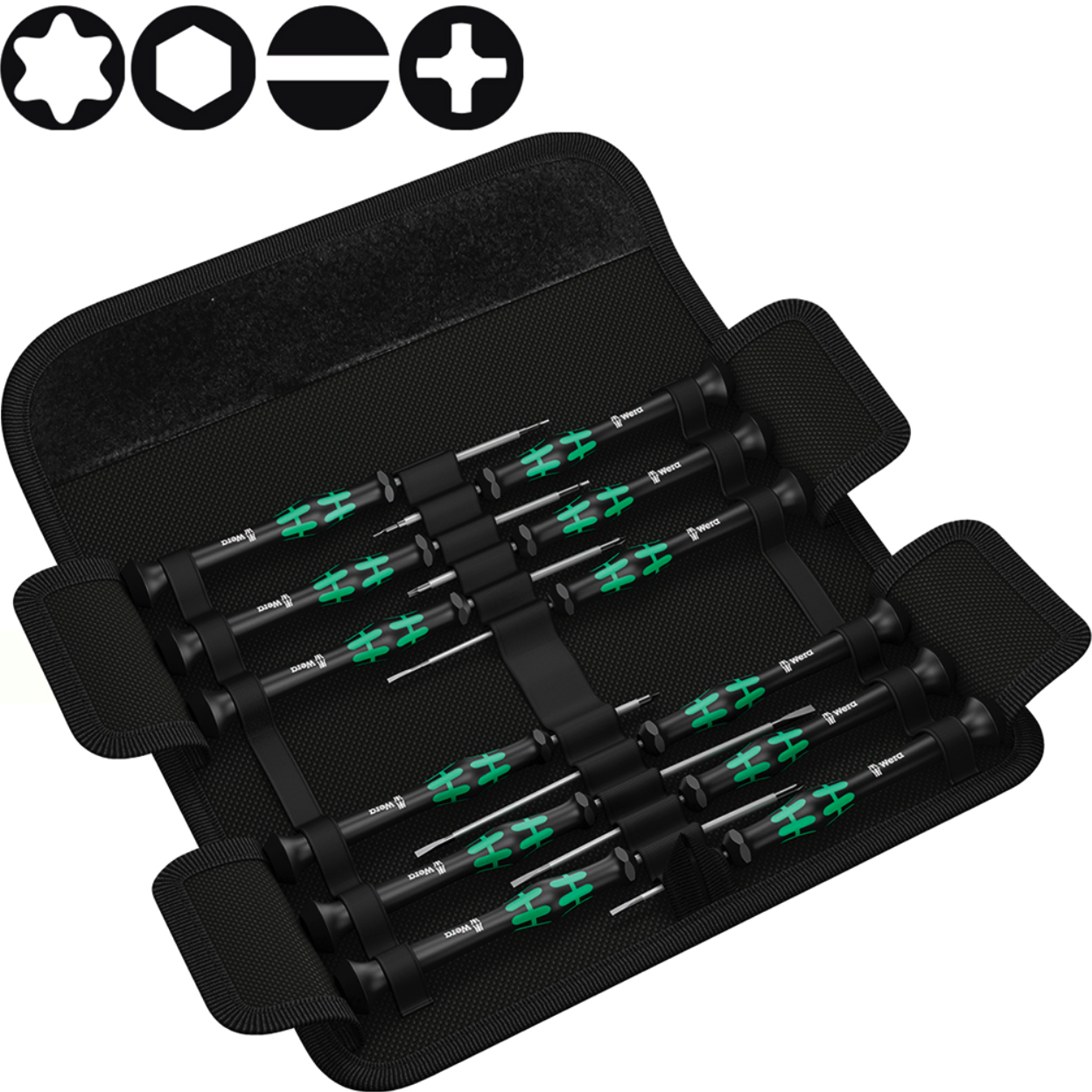 Набор отверток WERA Kraftform Micro-Set/12 SB 1, для электроники, 12 предметов