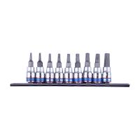 Набор торцевых насадок 1/4", TORX, Т8-Т40 мм, 9 предметов 