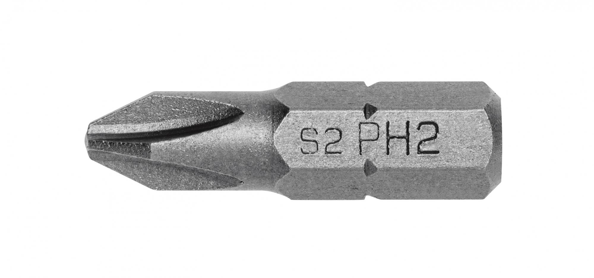 HOEGERT Биты PH2, 25 мм, сталь S2, 5 шт. 2