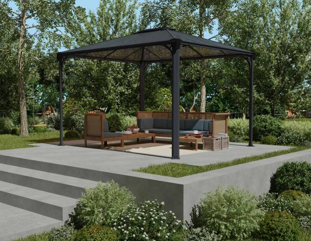 Беседка открытая Martinique 3600 Garden Gazebo Grey Bronze