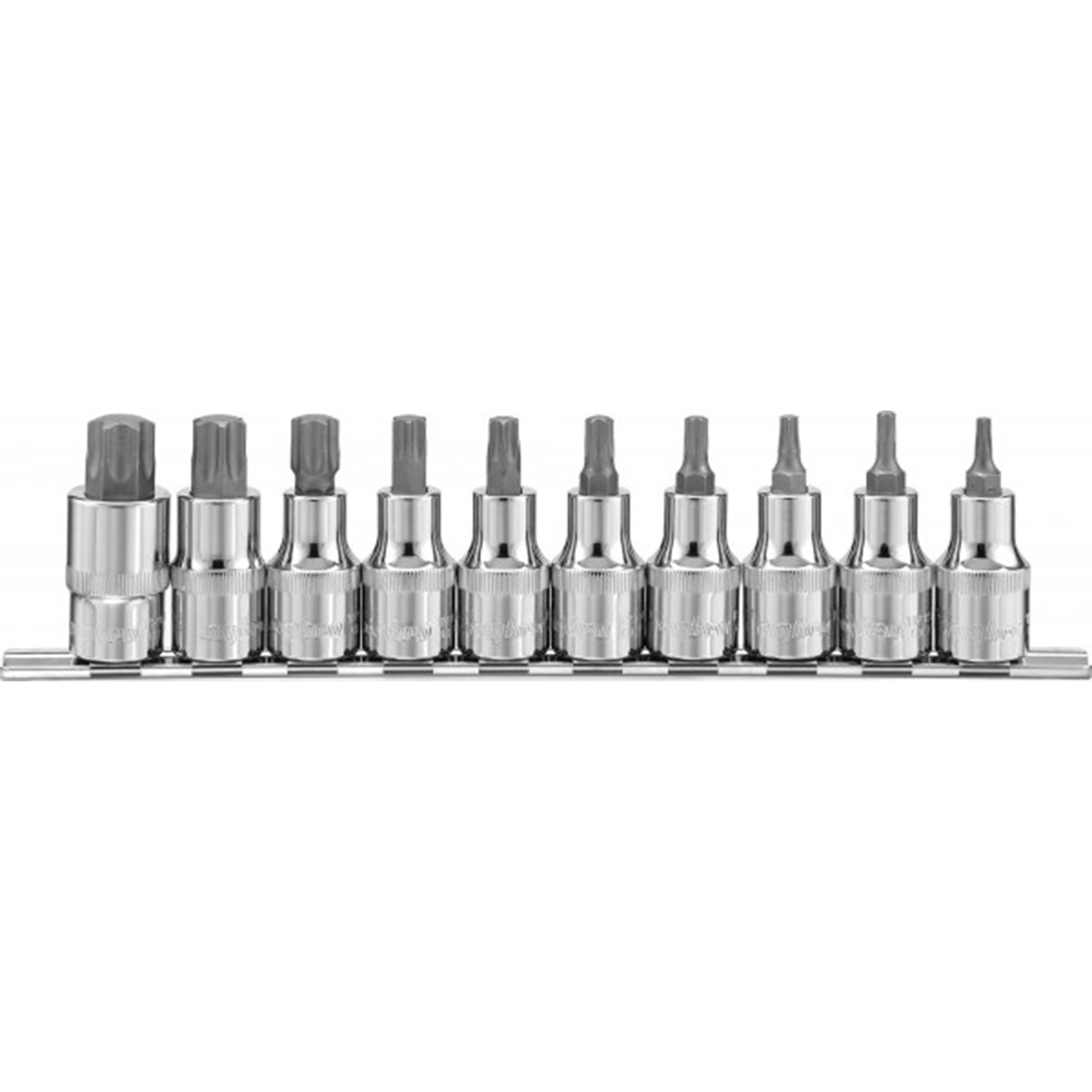 Набор насадок торцевых 1/2"DR с вставками-битами TORX на держателе, T20-T70, 55 мм 2