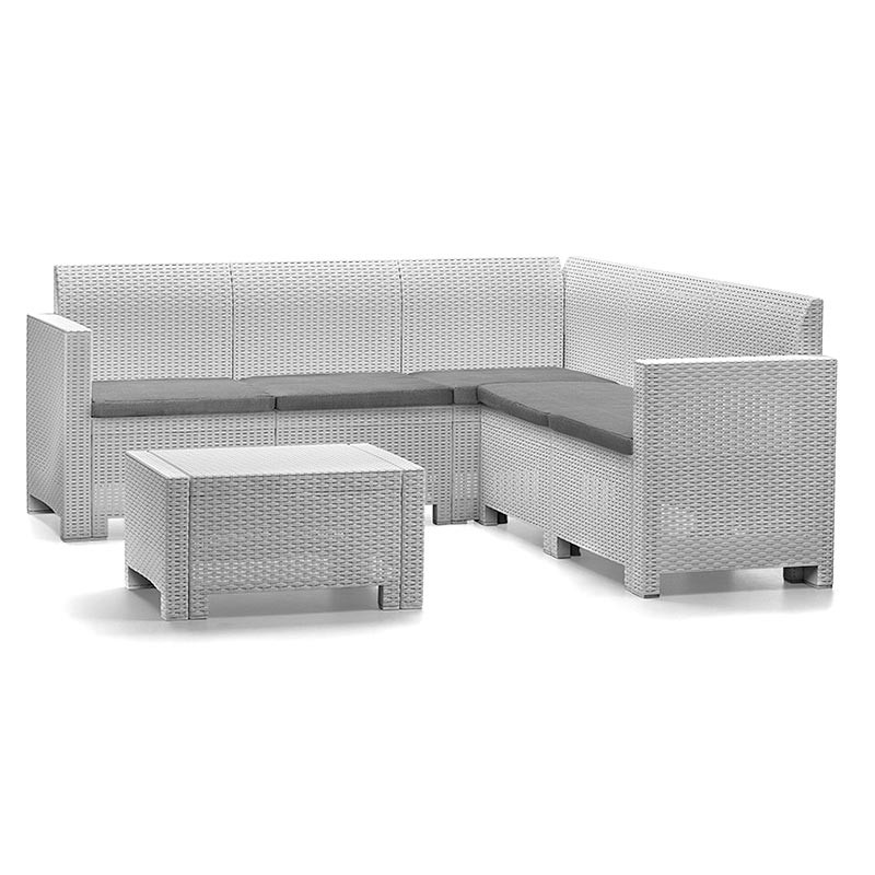 Комплект мебели NEBRASKA CORNER Set (углов. диван, столик), белый 1