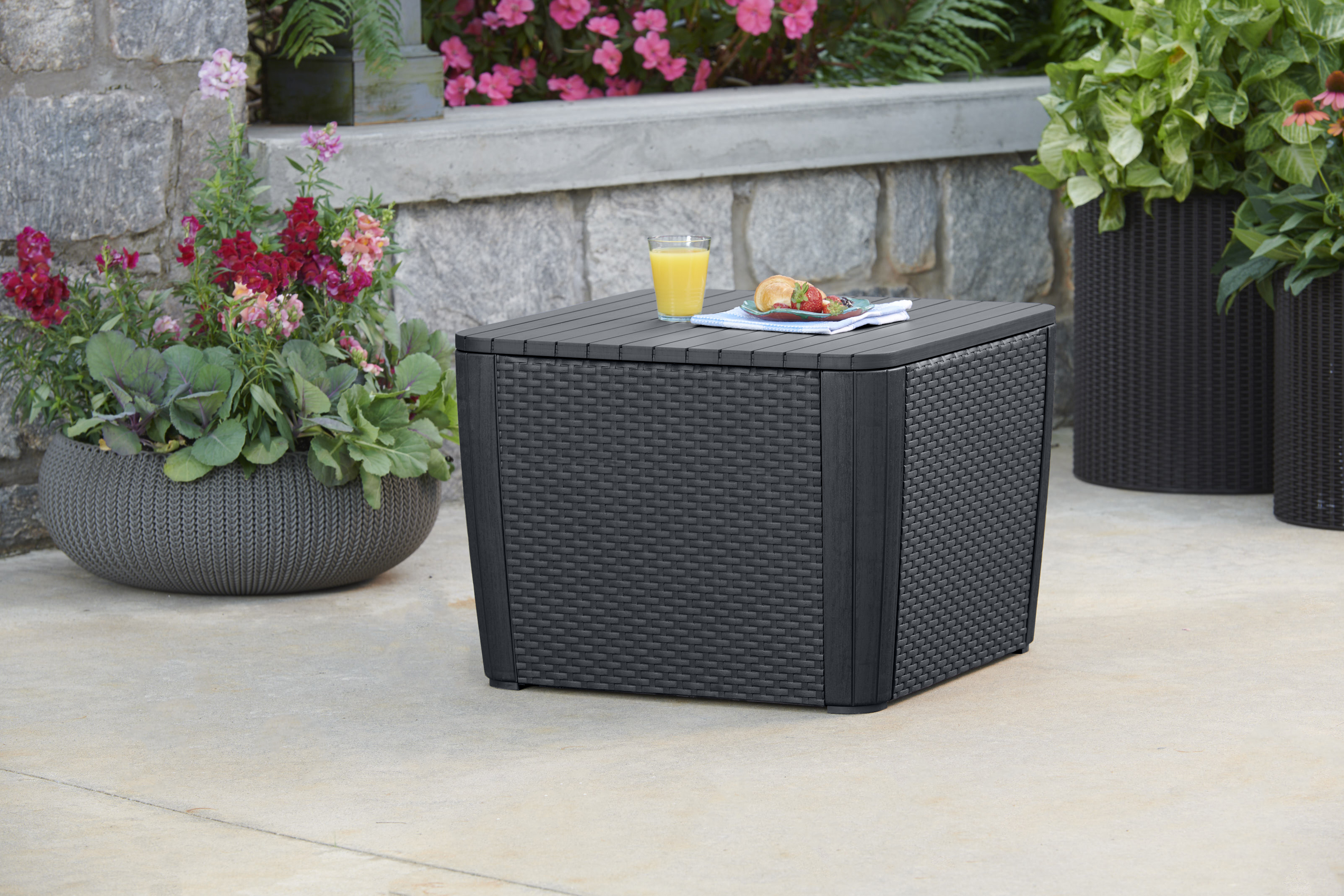 Стол-сундук Лузон Плюс (Luzon Plus Flat Wicker), графит 17208454