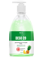 Дезинфицирующий гель для рук на основе изопропилового спирта DESO C9 «Ананас», 500мл  2