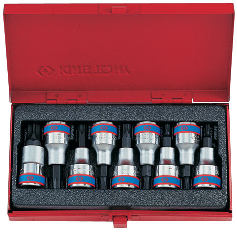 Набор торцевых насадок 1/2", TORX, Т20-Т60 мм, L = 60 мм, 9 предметов  2