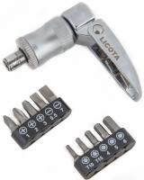 Отвертка трещоточная со сменными вставками1/4", 12 пр.