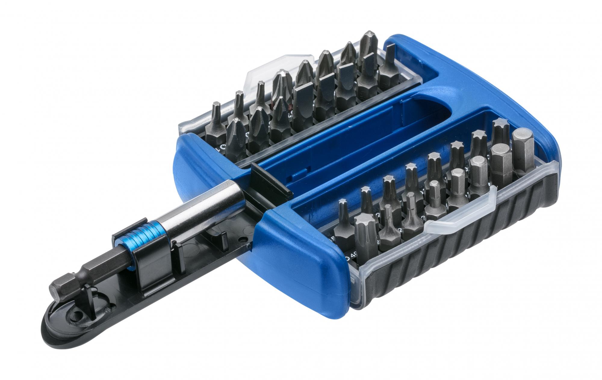 Набор бит с битодержателем 1/4", SL, PH, PZ, HEX, Torx, 33 шт. 2