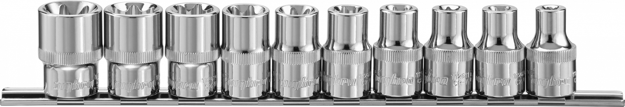 Набор головок торцевых 1/2"DR на держателе, внешний TORX, E8-E24, 10 предметов 2