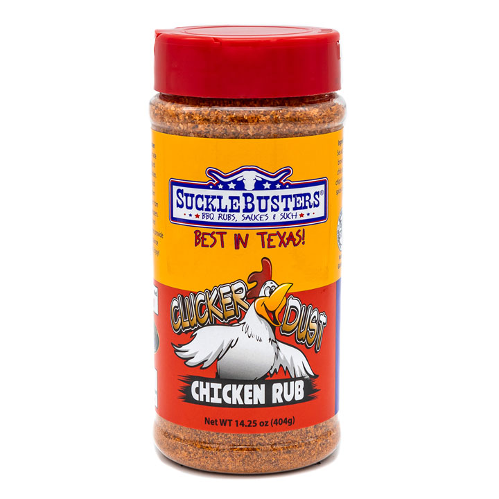 Смесь пряностей барбекю Suckle Busters Clucker Dust Chicken Rub, пластиковый шейкер, 404 г 2