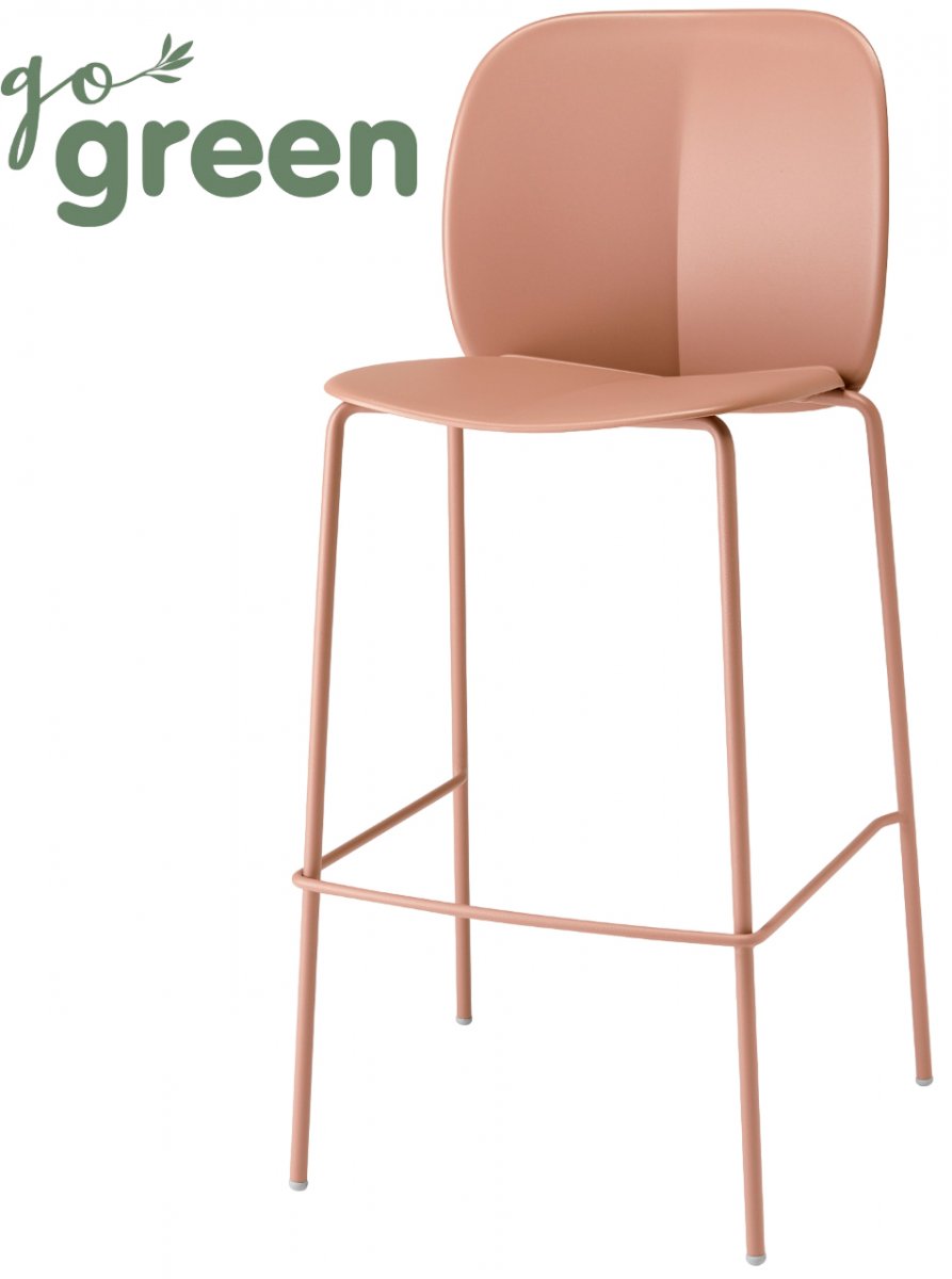 Стул пластиковый полубарный Mentha Go Green 3