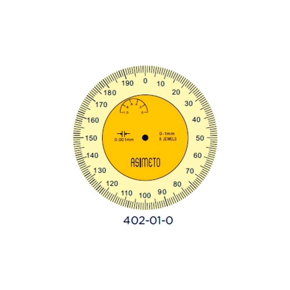 Индикатор часового типа 0.001 мм, 0-1 мм Asimeto  402-01-0_1