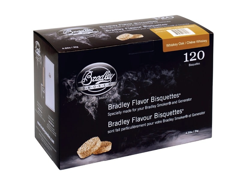 Древесные брикеты для копчения Bradley Smoker “Дубовые бочки из-под виски/Whiskey Oak” (120 шт.) 2