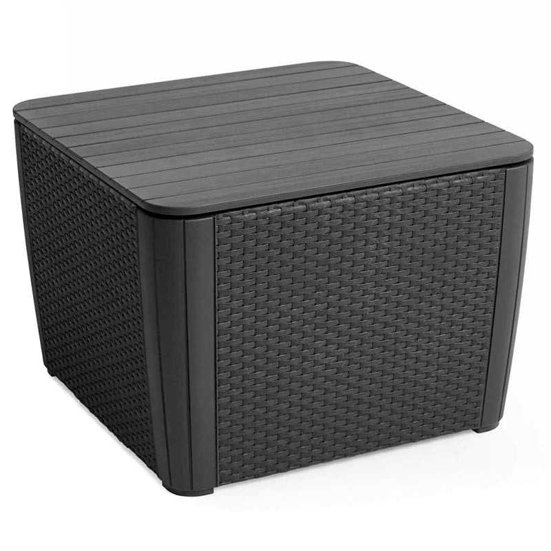 Стол-сундук LUZON PLUS FLAT WICKER GRAPHITE 115 L 2