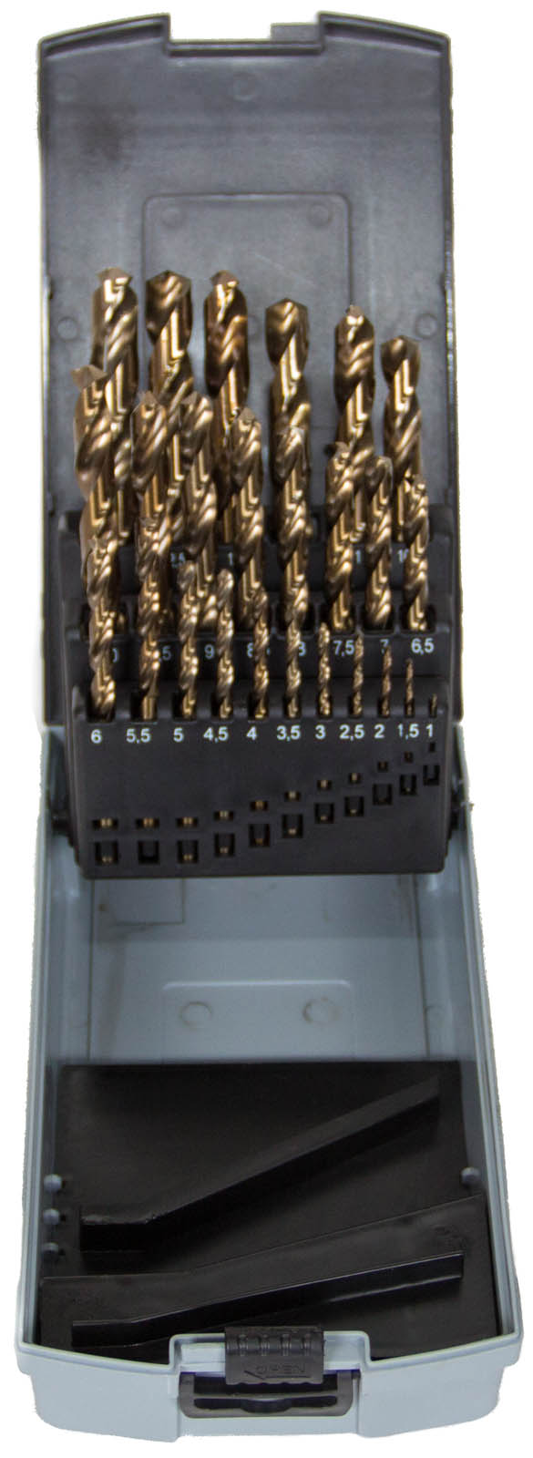 Набор сверл 1.0-13.0 х 0,5 мм 25пр. HSS-CO Spiralbohrer (Metall) 2