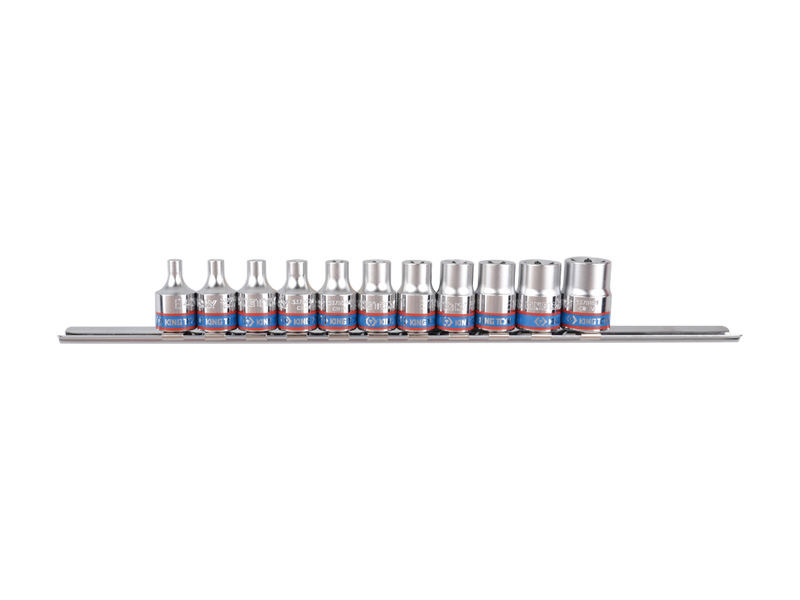 Набор торцевых головок 3/8", TORX Е-стандарт, E4-E18, 11 предметов  2