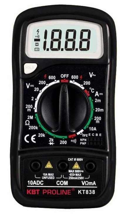 Мультиметр цифровой KT 838 "PROLINE" 2
