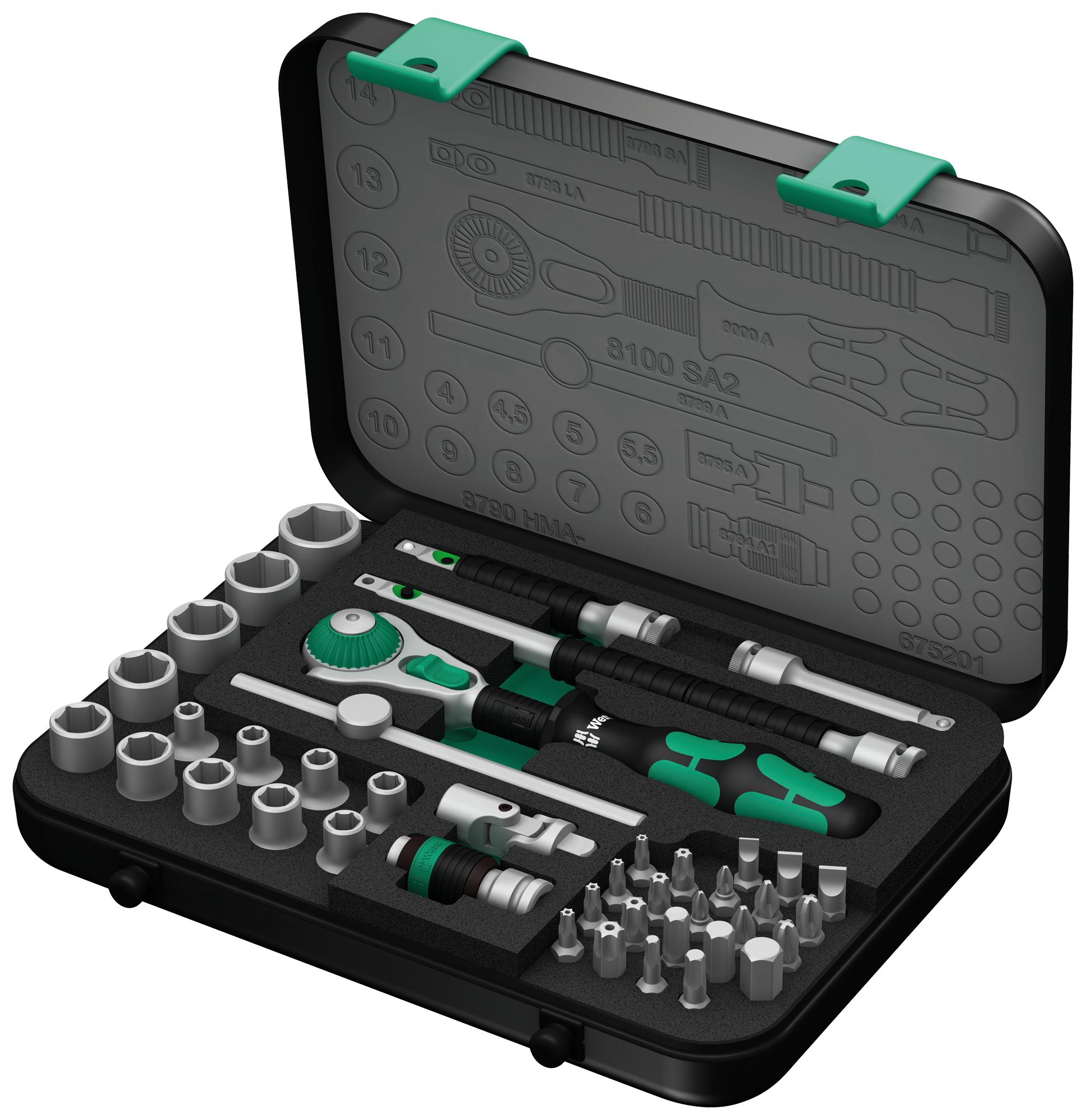  Набор с трещоткой Zyklop Speed 8100 SA 2 1/4" 2