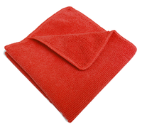 Салфетка микрофибра 220 г/м 30*30  (300шт) короб красная 2