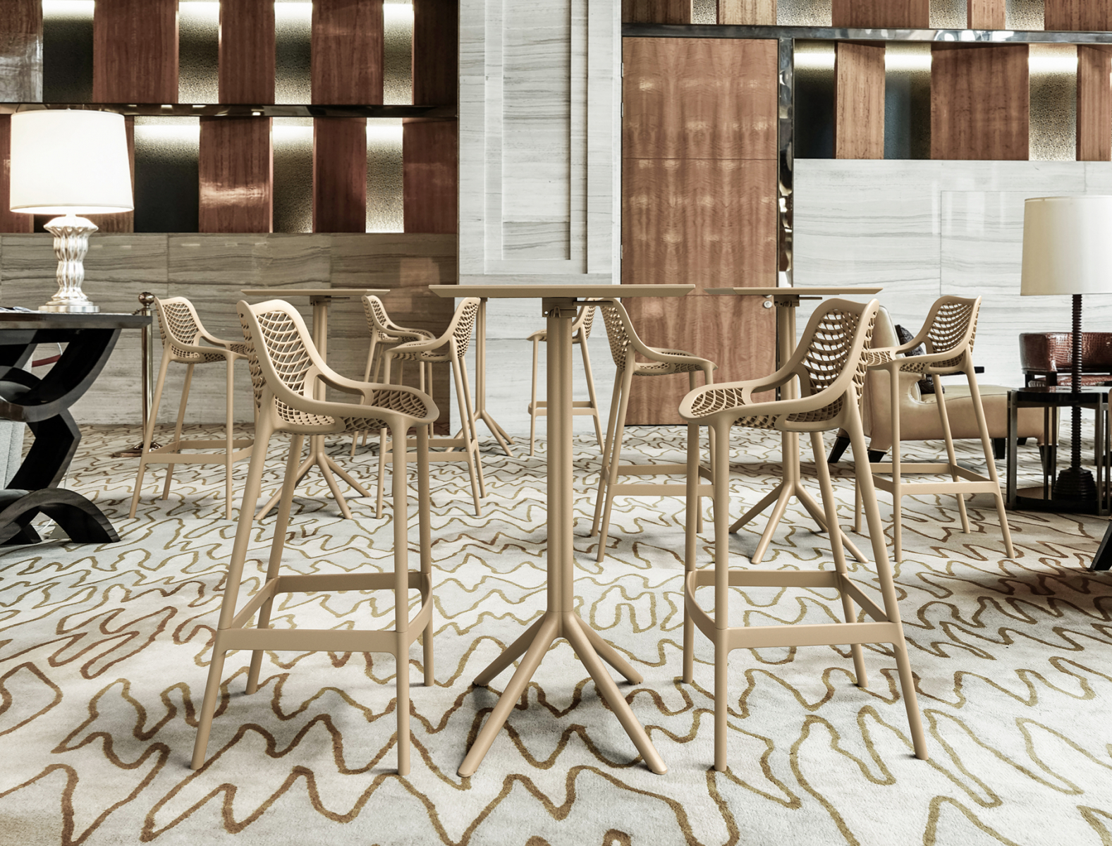 Стол пластиковый барный складной Sky Folding Bar Table