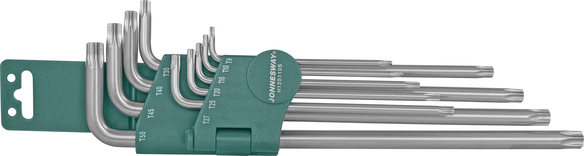 Комплект угловых ключей Torx Extra Long Т9-Т50, 1 S2 материал, 10 предметов 2