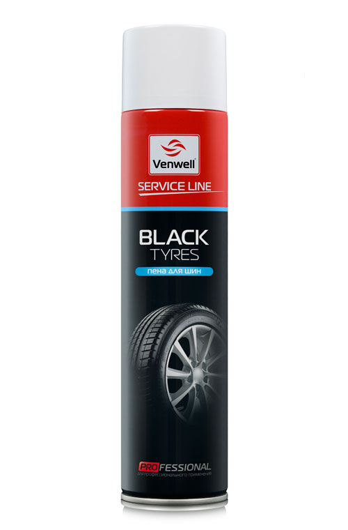 Пена для шин Black Tyres 600 мл (аэрозоль) 2