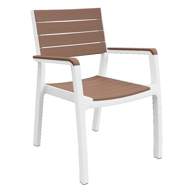Пластиковый стул с невысокой спинкой и подлокотниками Harmоny Armchair 3