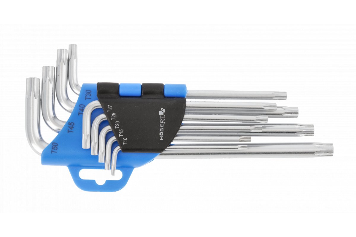 Ключи Torx CrV, 9 шт. Длинные 2