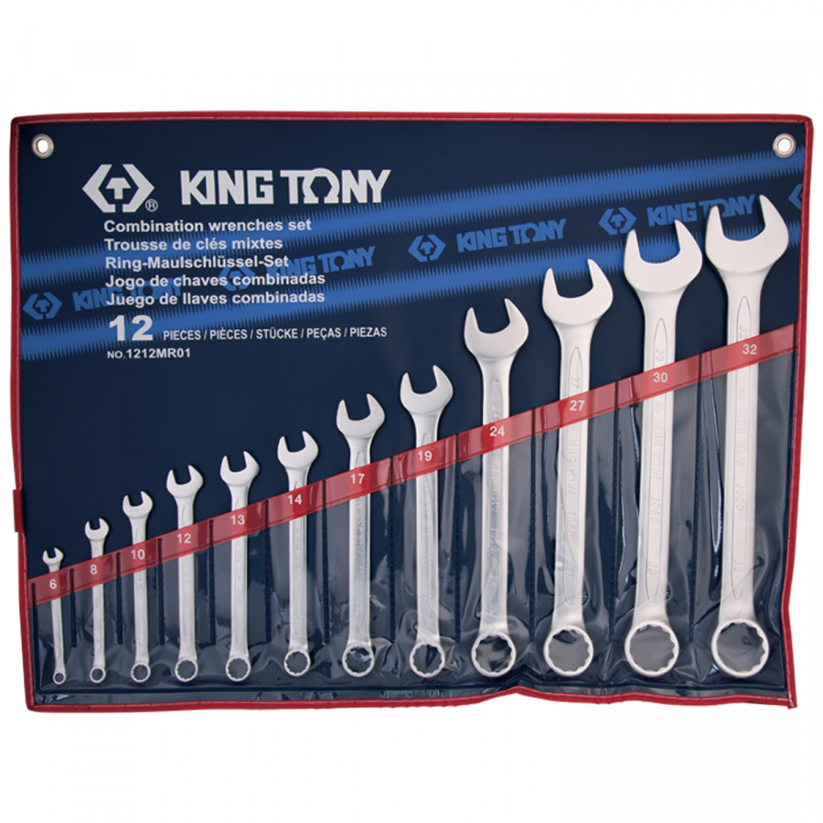 Набор комбинированных ключей, 6-32 мм, 12 предметов KING TONY 1212MR01 2