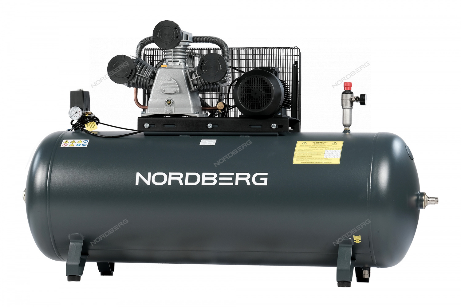 Компрессор поршневой с ременной передачей 380В, 500л,1400 л/мин Nordberg  NCP500/1400_0