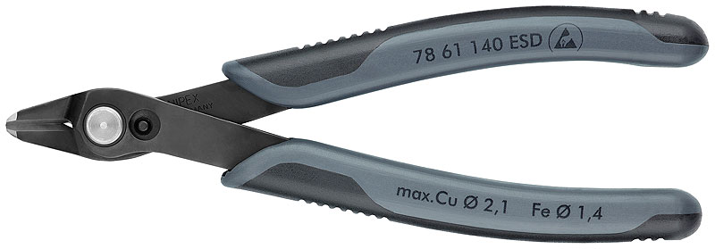 Electronic Super Knips® XL ESD вороненые 140 мм 2