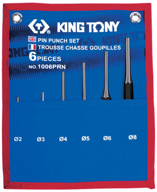 Набор выколоток, чехол из теторона, 6 предметов KING TONY 1006PRN 2
