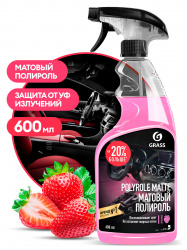 Полироль-очиститель пластика матовый "Polyrole Matte" клубника (флакон 600 мл) 2