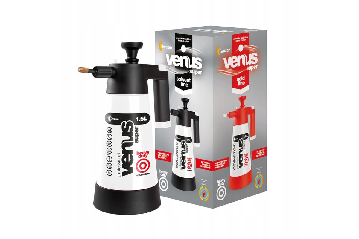 Опрыскиватель VENUS PRO+HD SOLVENT объем 1,5 л. компрессионный 