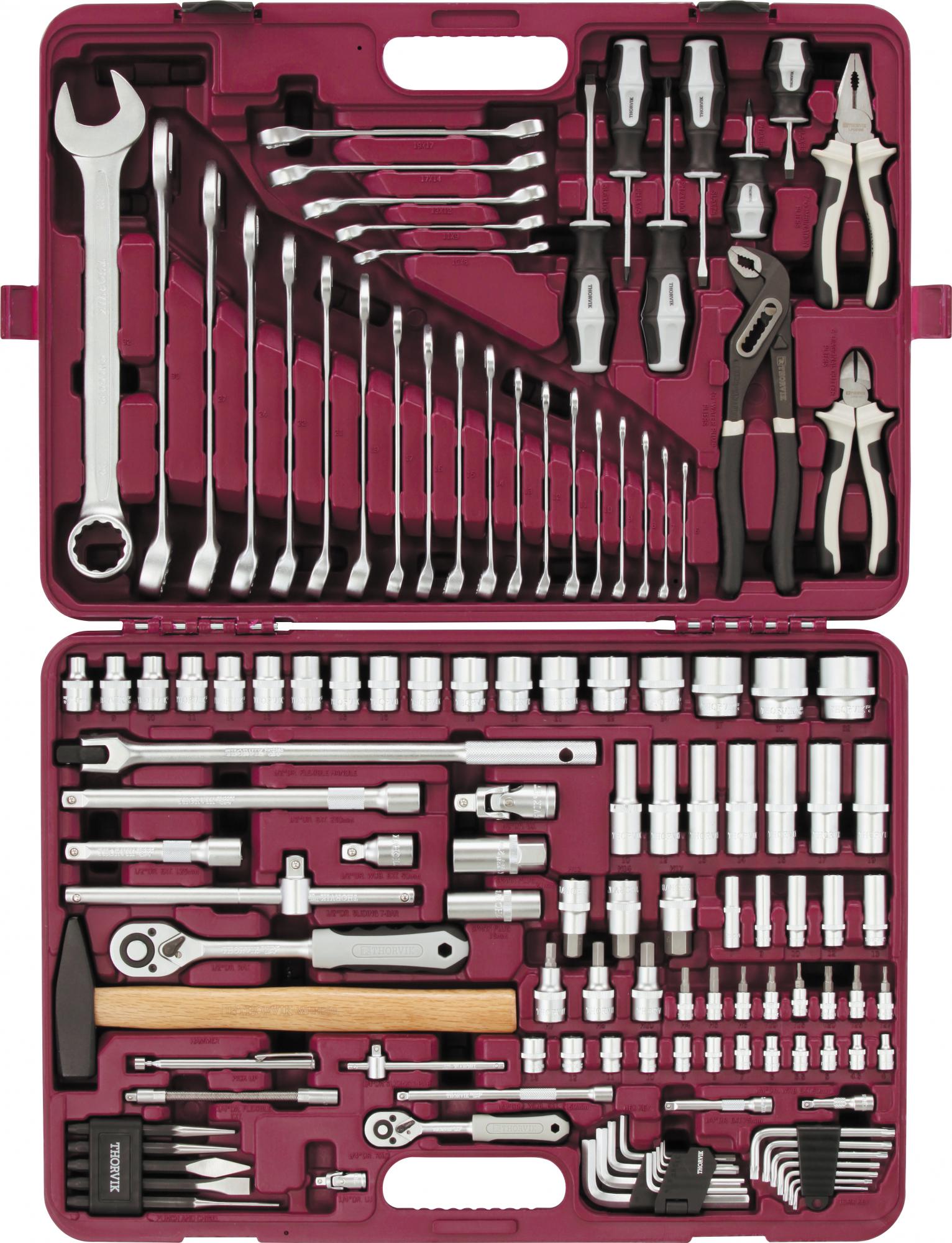 Набор инструмента универсальный 1/4", 1/2"DR, 128 предметов 2