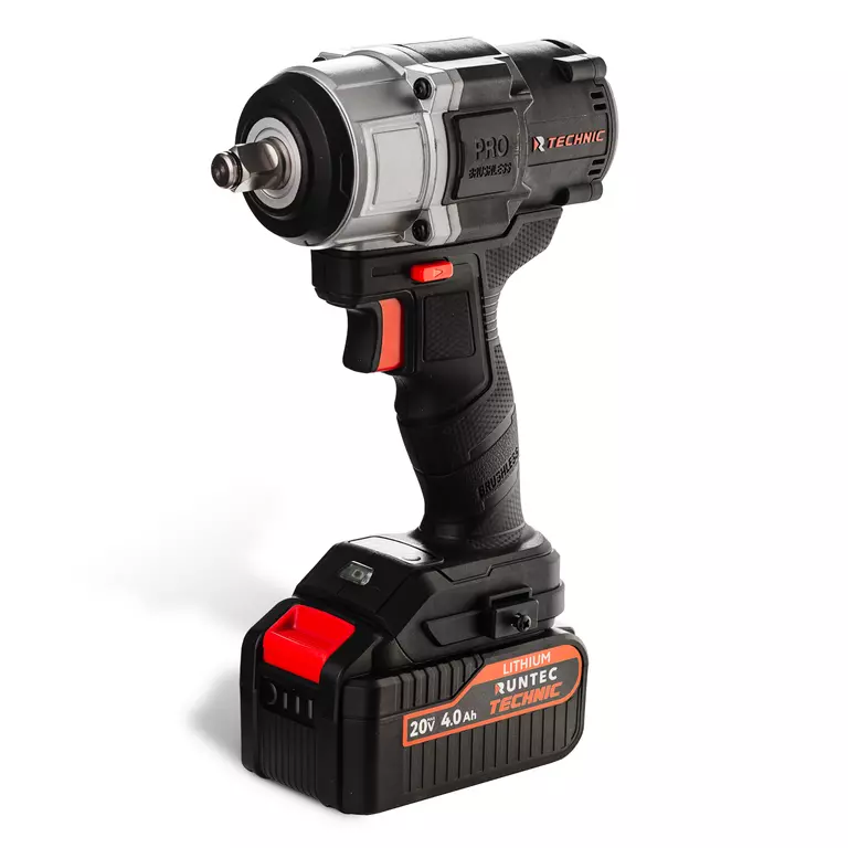 Гайковерт ударный аккумуляторный RUNTEC TECHNIC 1/2", 20В, 2*4Ач, 800Нм 2