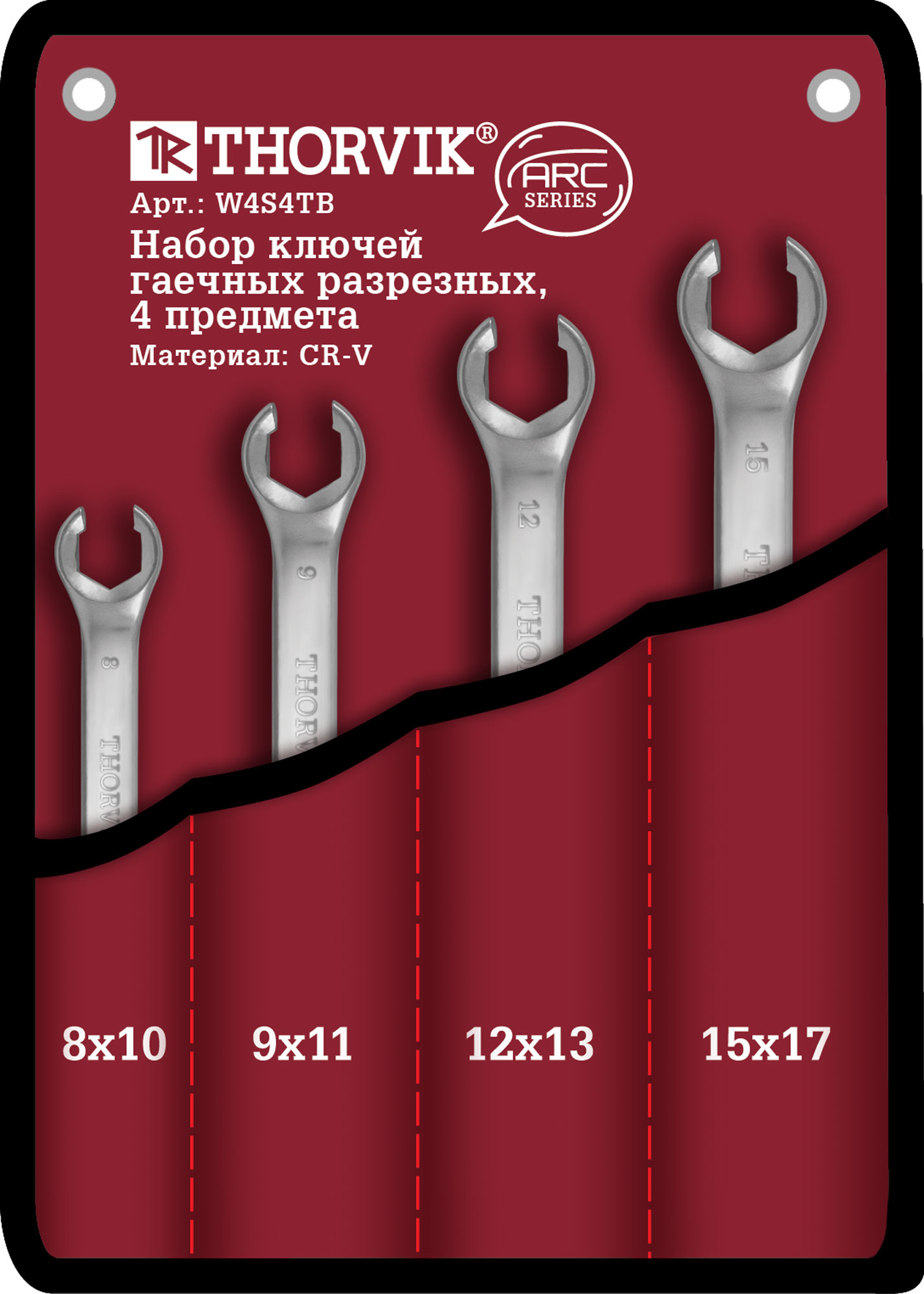 Набор ключей разрезных в сумке 8-17 мм, 4 предмета 2