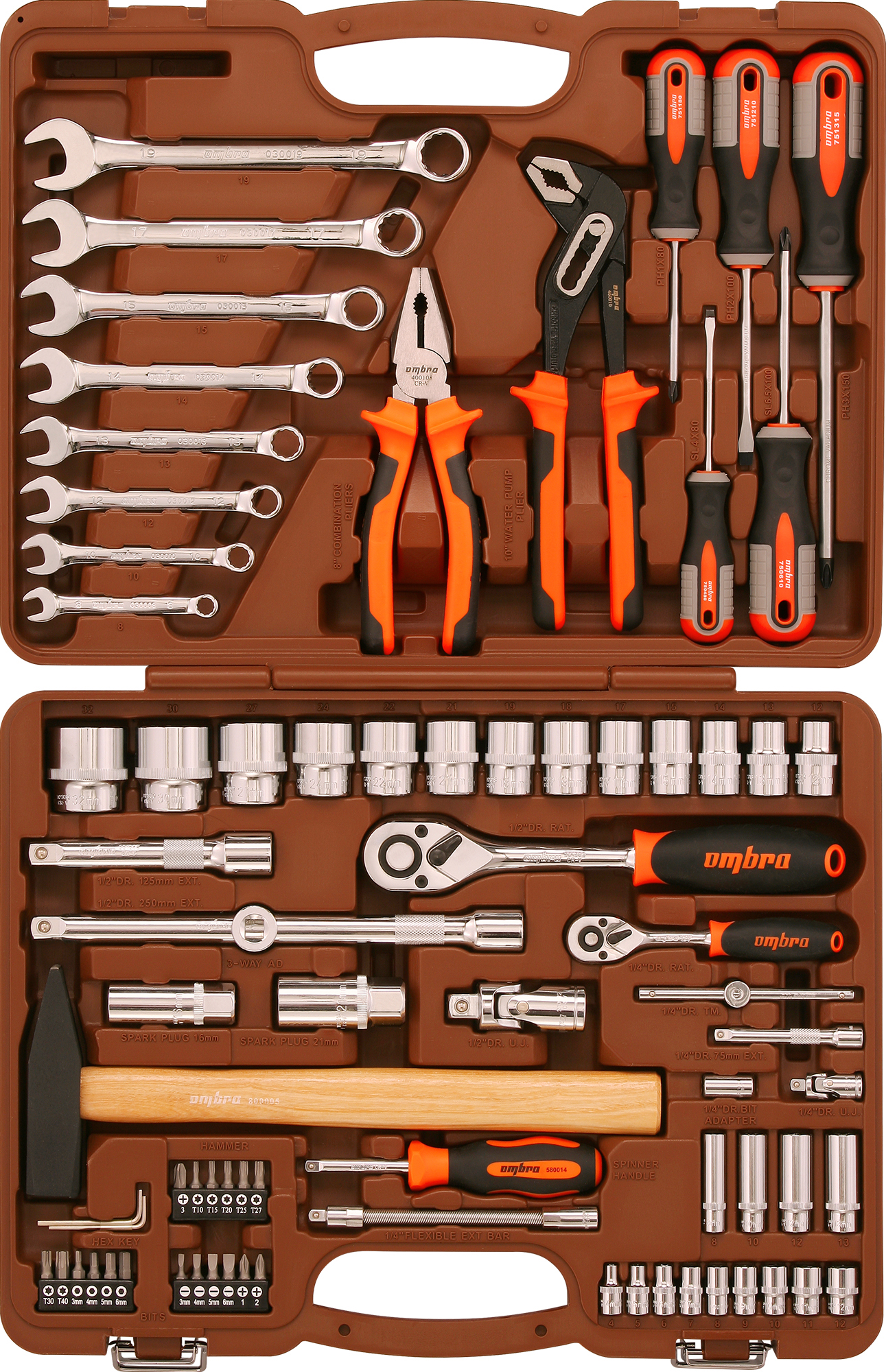Набор инструмента универсальный 1/4", 1/2"DR, 77 предметов 2