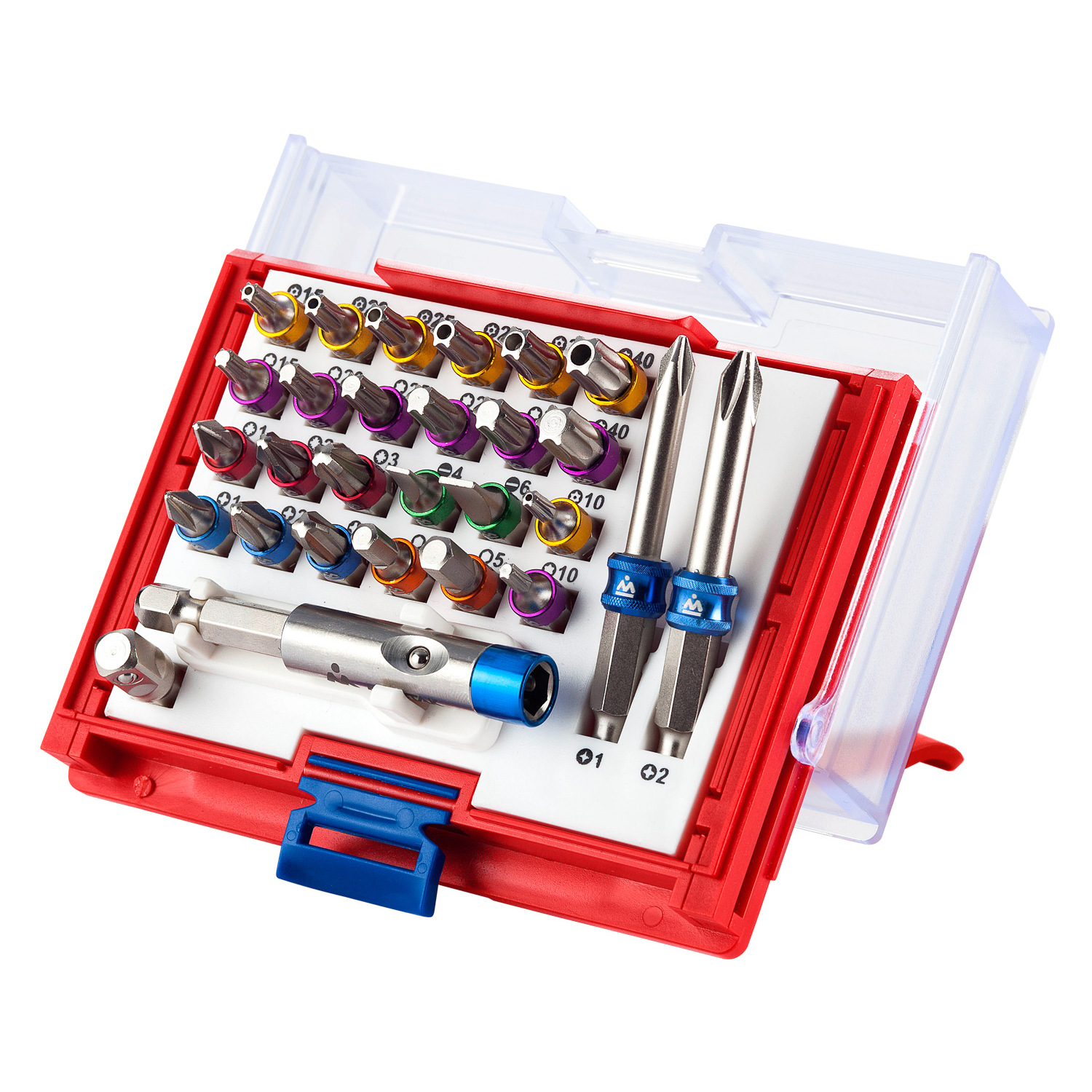 Набор вставок (бит) 1/4;, TORX, HEX, PZ, PH, SLOT, 28 предметов МАСТАК 058-11028C 2