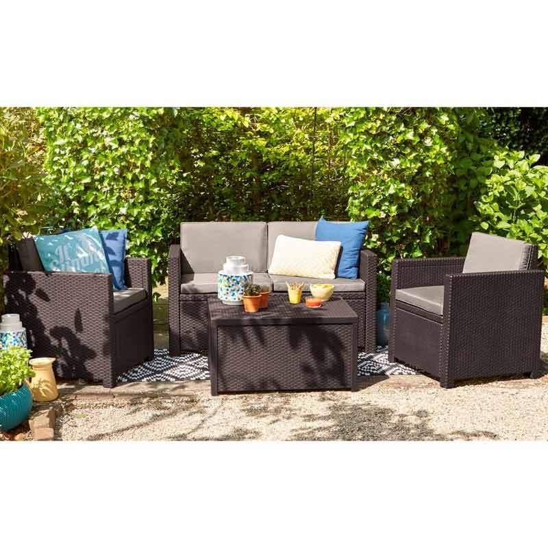 Комплект мебели со столиком-тумбой Monaco Set With Storage Table
