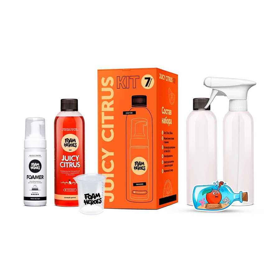 Juicy Citrus, универсальный органический очиститель с аксессуарами (набор) 2